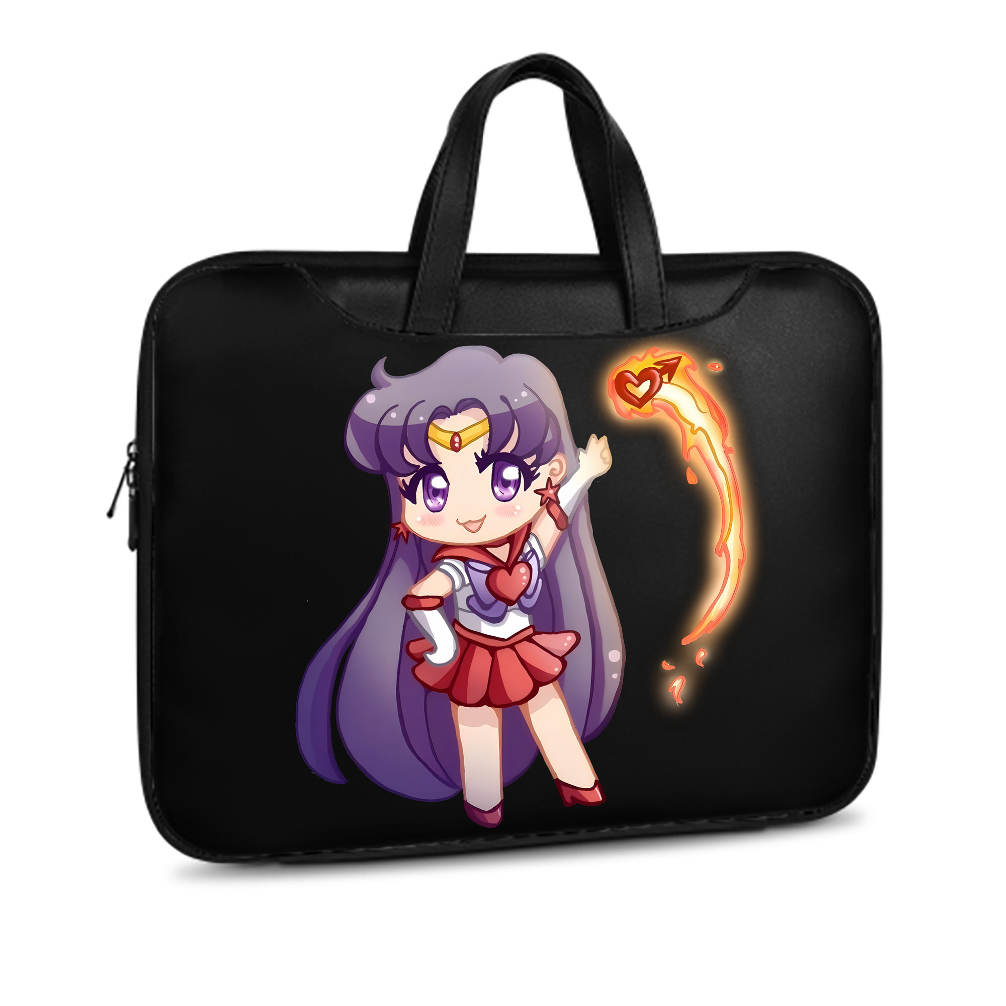 （画像用） 美少女戦士セーラームーン 火野レイ ひの レイ Sailor Moon Hino Rei （セーラーマーズ,Sailor Mars） レザーラップトップバッグ　ノートパソコンケース
