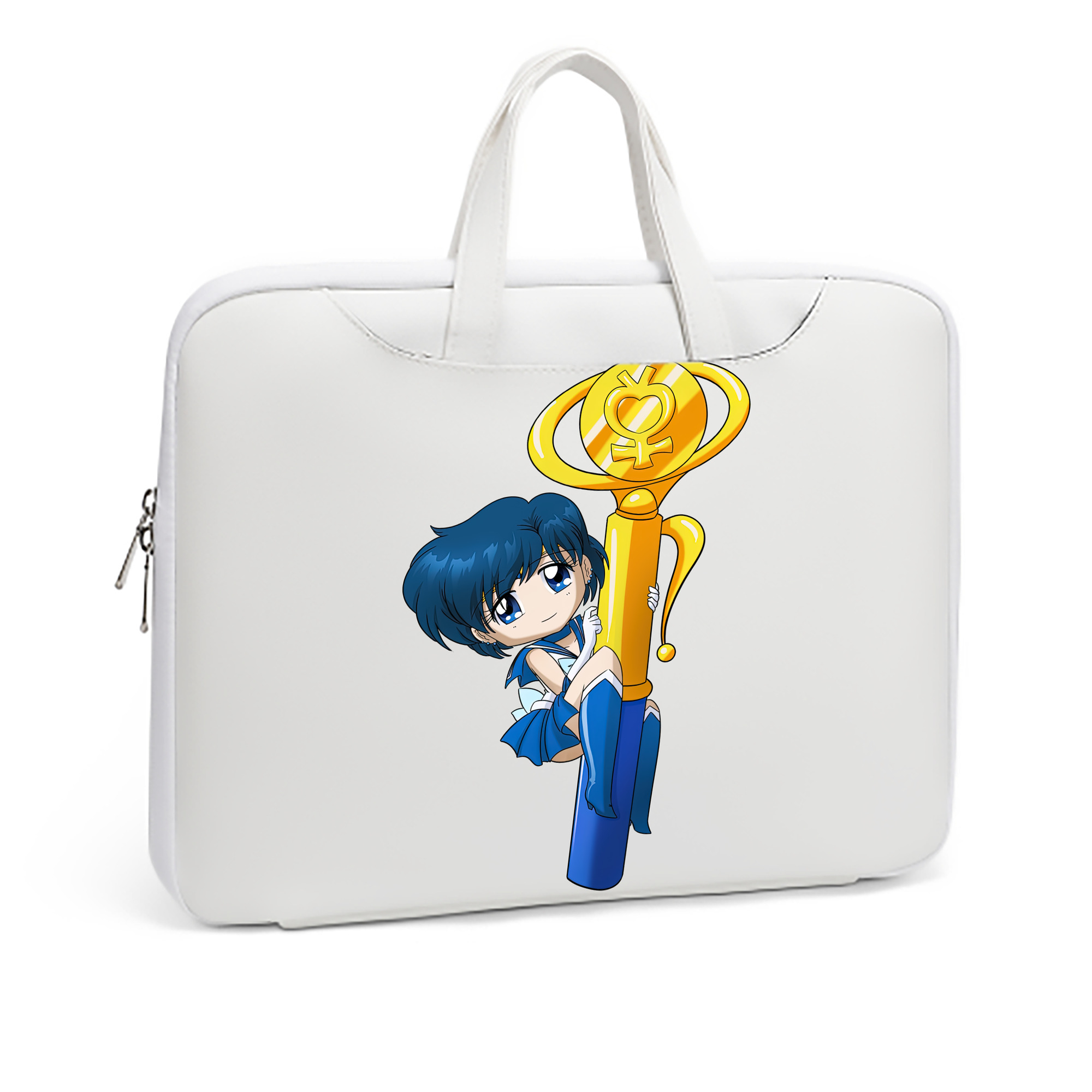 （画像用） 美少女戦士セーラームーン 水野 亜美 みずの あみ Sailor Moon Mizuno Ami レザーラップトップバッグ　ノートパソコンケース