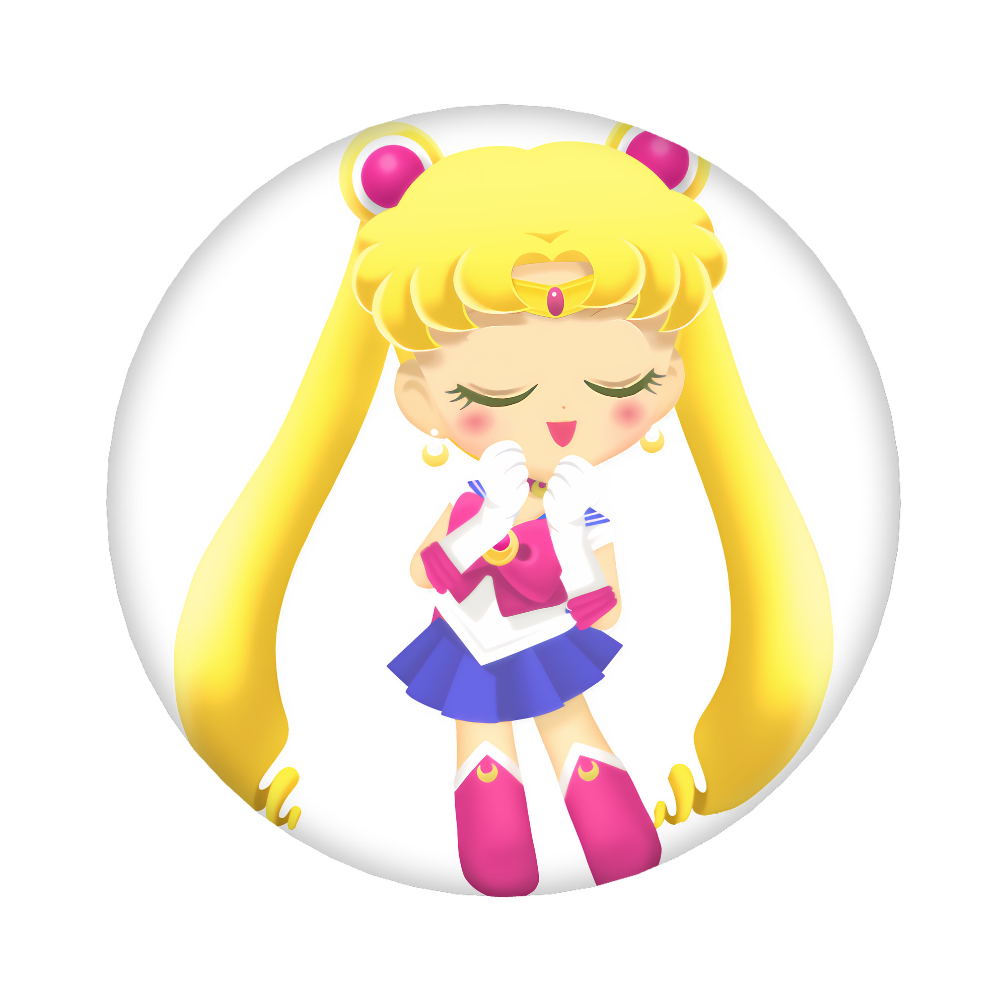 （画像用） 美少女戦士セーラームーン 月野 うさぎ つきの うさぎ Sailor Moon Tsukino Usagi 6cm 缶バッジ 複数セット