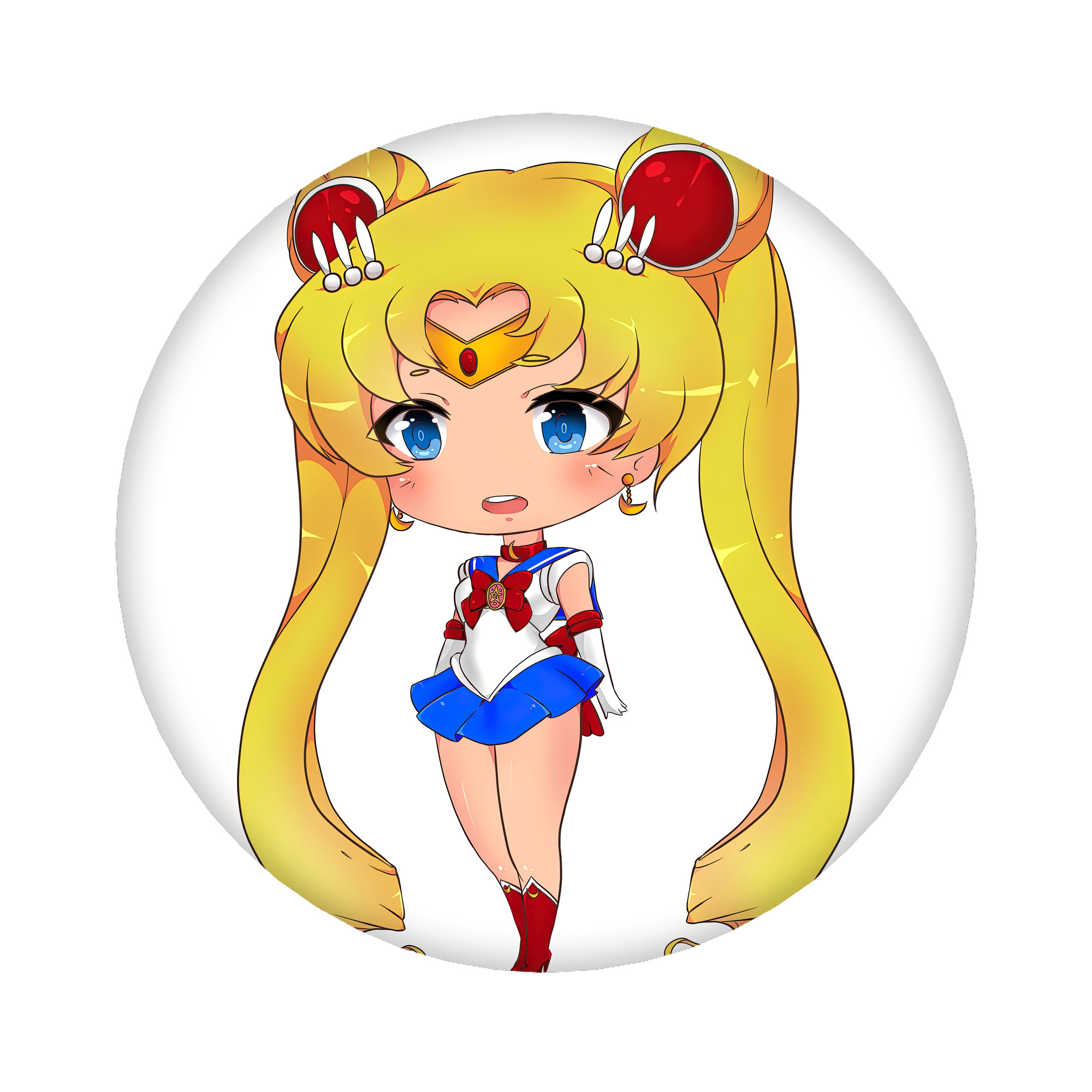 （画像用） 美少女戦士セーラームーン 月野 うさぎ つきの うさぎ Sailor Moon Tsukino Usagi 6cm 缶バッジ 複数セット