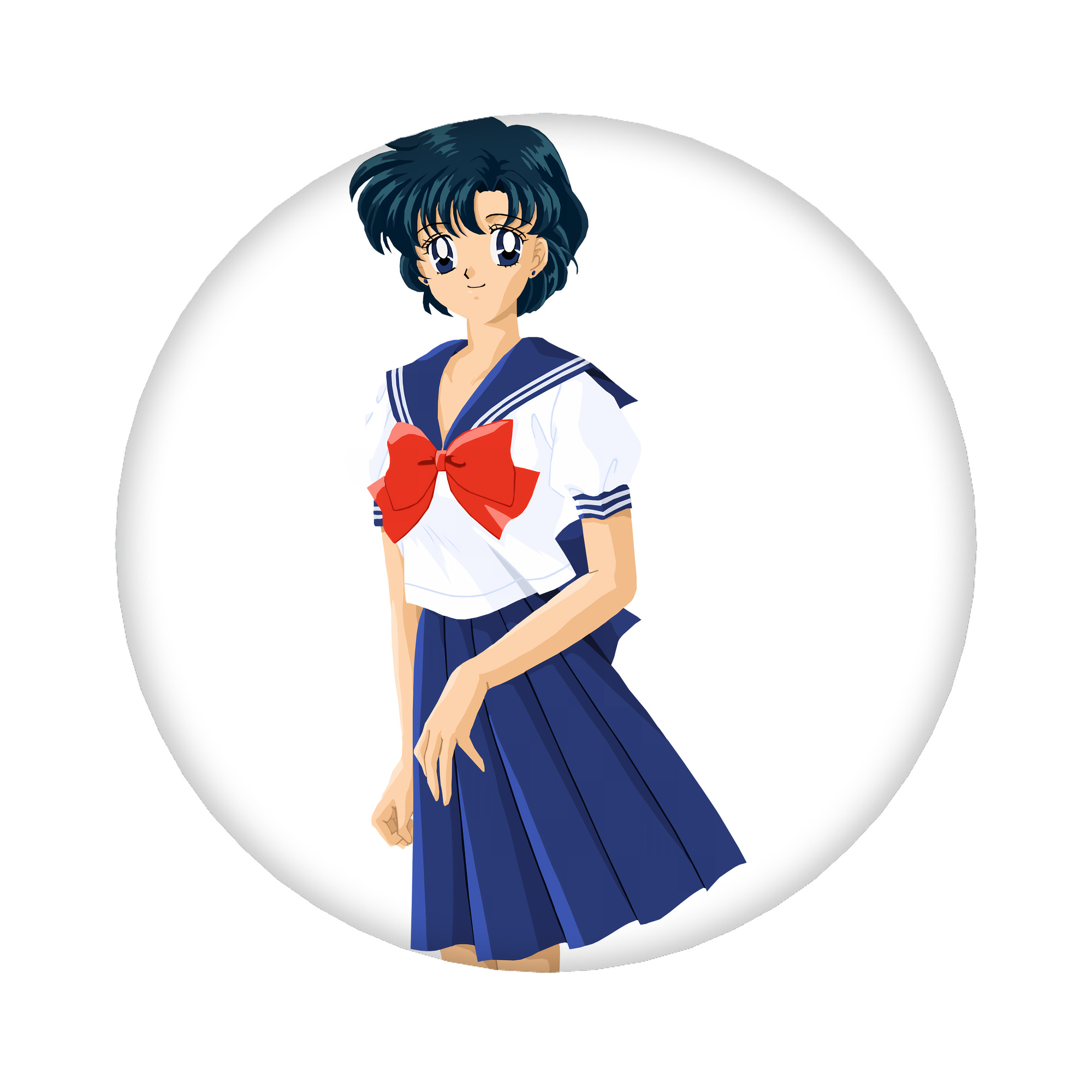 （画像用） 美少女戦士セーラームーン 水野 亜美 みずの あみ Sailor Moon Mizuno Ami 6cm 缶バッジ 複数セット