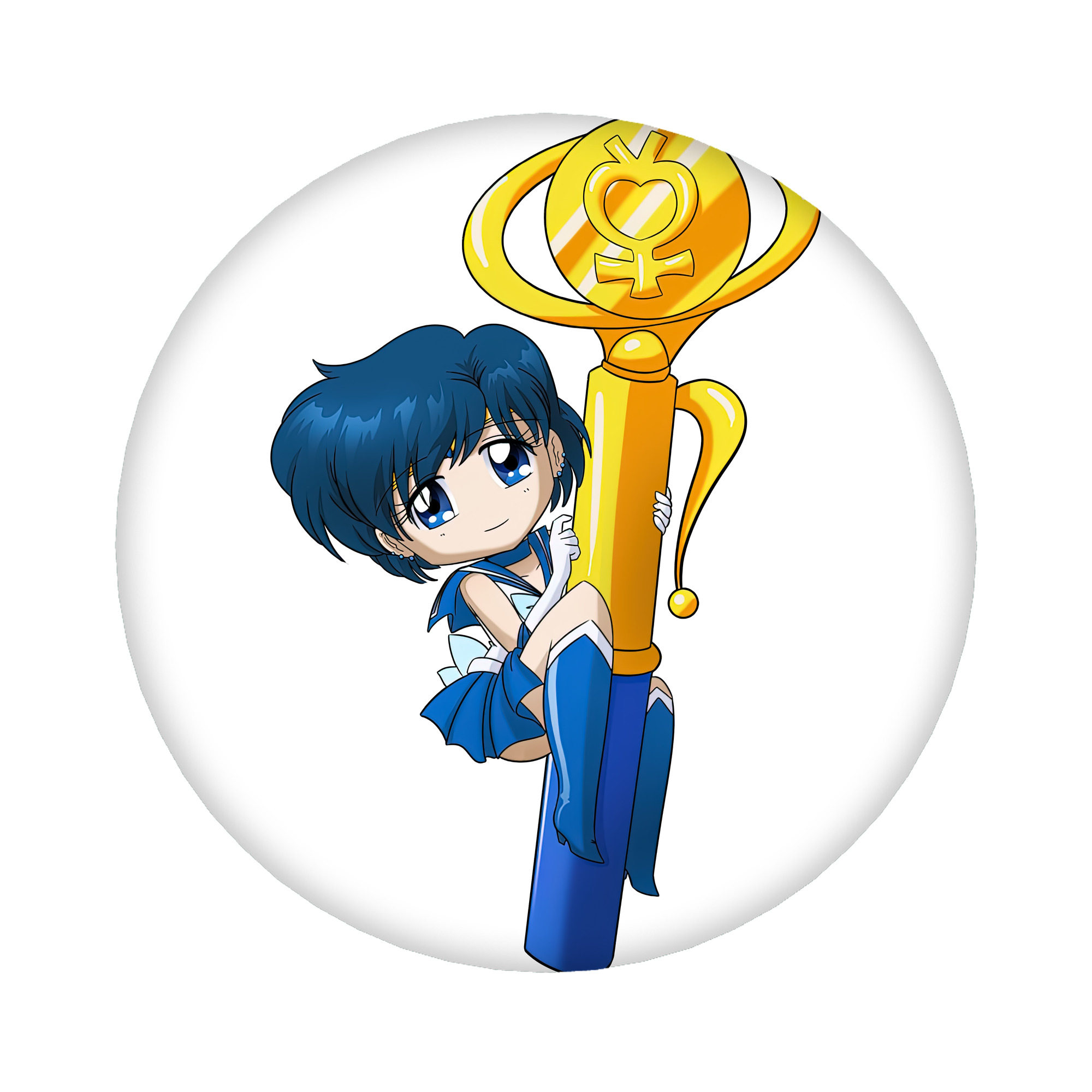 （画像用） 美少女戦士セーラームーン 水野 亜美 みずの あみ Sailor Moon Mizuno Ami 6cm 缶バッジ 複数セット