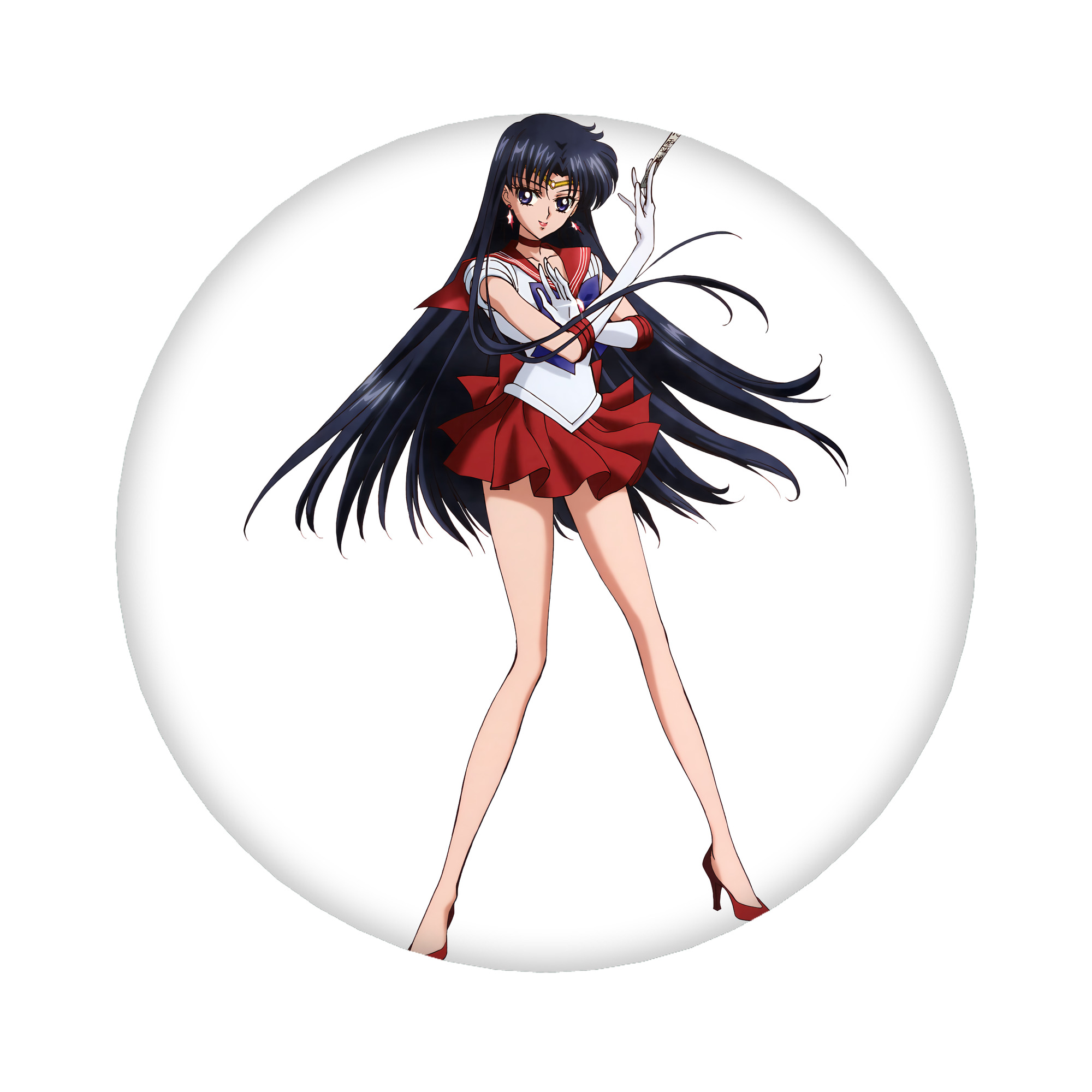 （画像用） 美少女戦士セーラームーン 火野レイ ひの レイ Sailor Moon Hino Rei （セーラーマーズ,Sailor Mars） 6cm 缶バッジ 複数セット